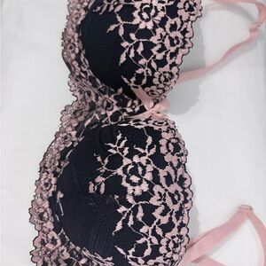 Amazon Black and Pink Lace Bra